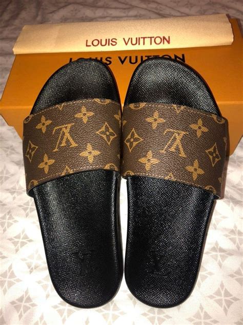 fake louis vuitton sliders|Louis Vuitton slip ons.